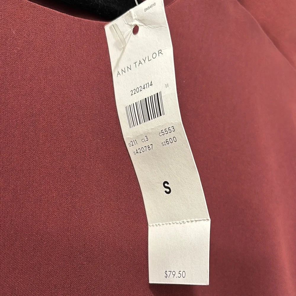 NWT Ann Taylor Burgundy Sleeveless Tank Top – Size Small - Picture 5 of 11